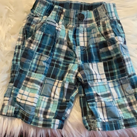 Gymboree Blue and White Madras Plaid Shorts - Picture 1 of 4